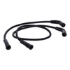 Blue Streak, XXX spark plug wire set. Black, white print - 09-16 Touring (NU)