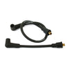 Blue Streak, XXX spark plug wire set. Black, white print - 97-98 FLHT/C/CU, FLHR with electronic ignition (NU)