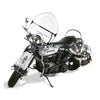 NC, 'Vintage' reproduction beaded windshield. Clear lower - 36-47 Knucklehead; 1948 Panhead (NU)