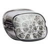Laydown 'Shark Tooth' Spider LED taillight. Light smoke lens - Most 73-98 H-D (NU)