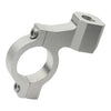 CNC mirror clamp 10mm threaded. Silver - Universal for 1" / 25.4mm diameter handlebars