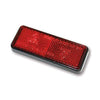 Universal B-Seen reflector. Rectangular. 91.5x36mm. Red -