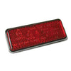 Universal B-Seen reflector. Rectangular. 92x36mm. Red -