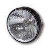 Reno II 7" H4 headlamp. With halo ring. Black -