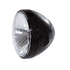 Reno II 7" H4 headlamp. With halo ring. Black -