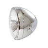 Reno II 7" H4 headlamp. With halo ring. Chrome -