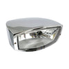 Oregon H4 headlamp. Bottom mount. Chrome -