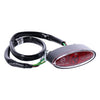 Mini Oval, LED taillight. Black. Red lens - NULL