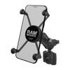 RAM Mounts, X-Grip Phone mount Torque rail base. Large phone - For 3/4" (22mm) to 1" (25.4mm) handlebars