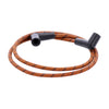 Universal 40" spark plug wire set. Cotton cloth, Brown/Black - Universal with pre-1999 style coil