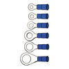 Connectors, ring terminal PVC, crimp. Blue 3.5mm - Universal