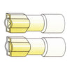 Connectors, Slide-On terminal, crimp/shrink. Yellow, 1/4" -