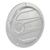 PM Scallop derby cover chrome - 99-17 Dyna; 99-18 Softail (excl. 2018 FLSB); 99-15 Touring, Trike (excl. 2015 FLHTCUL, FLHTKL). (5-hole) (NU)