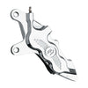 PM, 6-p 112x6B caliper. Bolt-on, 11.5" left front. Polished - 00-14 Softail (excl. FXSTS); 00-17 Dyna; 00-07 Touring; 00-13 XL; 02-05 V-Rod (excl. VRSCR) (NU)
