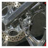 PM, 4-p 137x4B caliper. Bolt-on, 11.5" left front. Polished - 84-99 B.T., XL (excl. all Springers. All FXR, Dyna and XLH with wire wheels) (NU)