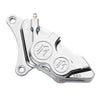 PM, 4-p 137x4B caliper. Bolt-on, 11.5" left front. Polished - 84-99 B.T., XL (excl. all Springers. All FXR, Dyna and XLH with wire wheels) (NU)