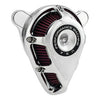 PM, 'Jet' air cleaner kit. Chrome - CV carb: 93-06 B.T.; Delphi inj.: 04-17 Dyna (excl. 2017 FXDLS); 01-15 Softail; 02-07 FLT, Touring (NU)