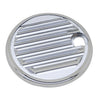 Covingtons, aluminum fuel tank door. Chrome. Plain - 08-24 Touring (excl. FLHR/C/XS models)
