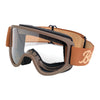 Biltwell Moto 2.0 Script goggles chocolate - Most open face helmets and full face helmets without a visor