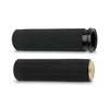 NESS KNURLED FUSION GRIPS, BRASS - 74-22 H-D with single or dual throttle cables (excl. Street) (NU)