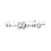 Lock nut, wheel bearing - 67-72 FL front & rear use; 71-72 FX rear use(NU)
