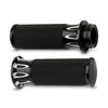 Arlen Ness Fusion billet deep cut grips black - 74-21 H-D with single or dual throttle cables (excl. Street)