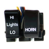 Hi/Low/Horn, handlebar switch set. Black - 82-95 H-D (NU)