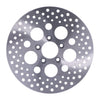 BRAKE ROTOR REAR, 11.5 INCH DRILLED SS - Rear: 00-23 Softail (excl. 2017 FXSE); 00-17(NU)Dyna (excl. 2017 FXDLS); 00-07(NU)Touring; 00-10(NU)XL (excl. XR1200)