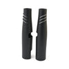 EMD, Bombshell 49 upper fork tube covers. Black Cut - 06-17 Dyna (NU) with 49mm fork tubes