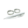 Flamed heat shield set 8" long chrome - 1-3/4" exhaust pipes