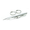 Flamed heat shield set 12" long chrome - 1-3/4" exhaust pipes