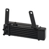 HORIZONTAL OIL COOLER, 6-ROW BLACK - 00-17 Softail (excl. ABS models) (NU)