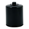 K&N, spin-on oil filter, with top nut. Black - 1999 Softail; 99-17 Twin Cam; 17-20 M8 (NU)