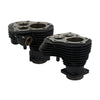 Replacement 45" Flathead cylinder set. Front + rear. Black - 37-73 45" (750cc) WL/G models with aluminum heads (NU)