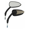 Fury, LED turn signal mirror set, with running light. Black -