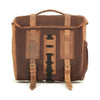 Longride, 'Classic' waxed cotton saddlebag. Marron Brown - Univ.