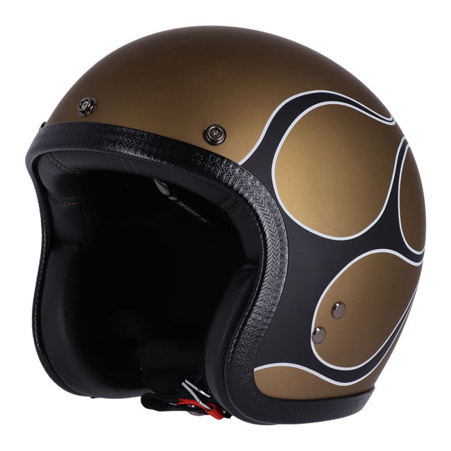 13 1/2 SKULL BUCKET HELMET FLAMES MATT GOLD – Roadside Repair Shop 13 1/2 SKULL BUCKET HELMET FLAMES MATT GOLD – Roadside Repair Shop
