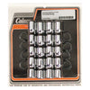 Colony, XL ribbed lower pushrod cover set. Chrome - 57-E79 XL (NU)