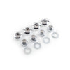 Colony, rocker shaft plug & nut kit. Buttonhead. Chrome - L71-84 Shovelhead; L71-85 XL (NU)