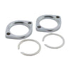 Exhaust flange and retainer kit. Chrome - 84-23 B.T.; 86-22(NU)XL; 08-12(NU)XR1200; 87-10(NU)Buell XB