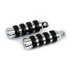 Cushion band foot pegs, Small diameter. Chrome - All traditional H-D male mount. (Excl. rider/passenger on: 18-23 Softails; 20-21 Livewire. Excl. rider location on: 15-20 XG; 10-22 XL1200X/XS; 11-20 XL1200C; 12-16 XL1200V)
