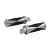 Diamond footpegs, large diameter. Male mount. Chrome - Traditional H-D male mount