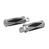Diamond footpegs, small diameter. Male mount. Chrome - Traditional H-D male mount