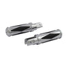 Diamond footpegs, small diameter. Universal mount. Chrome - Universal mount