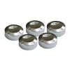 Rear pulley bolt cover kit. Chrome - 93-17(NU)Softail, Dyna; 99-23 Touring; 04-22(NU)XL