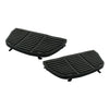 Passenger floorboard pad set. Black - 86-23 FLT/Touring; 86-23 FL Softail; 06-17 Dyna. (Models with with traditional shaped passenger floorboards)