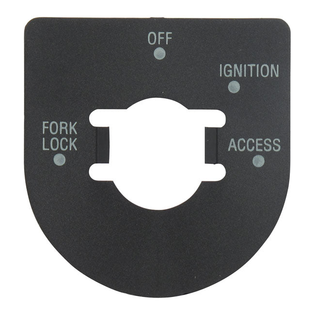 ファミリーライター Ignition switch decal. Satin black - 03-13 FLT/Touring (NU