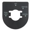 Ignition switch decal. Satin black - 03-13 FLT/Touring (NU)