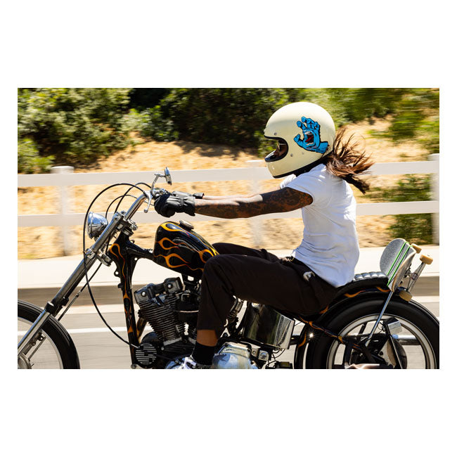 Biltwell Gringo Santa Cruz handmade helmet vintage white