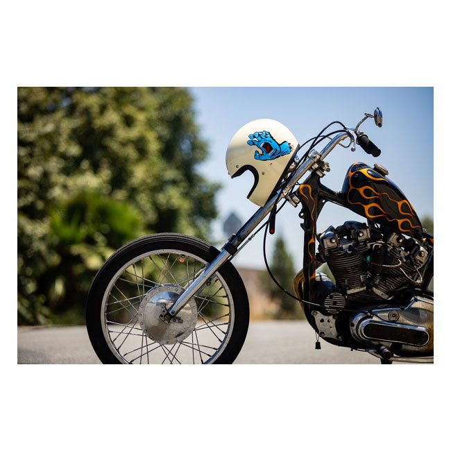 Biltwell Gringo Santa Cruz handmade helmet vintage white – Roadside Repair Shop